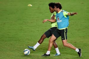 קאקה יחד עם וויליאן. שב למדים הלאומיים