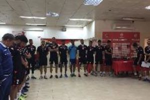 שחקני הפועל באר שבע בטקס הזיכרון האחרון בווסרמיל