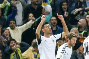 זהבי חוגג מול נתניה בשנה שעברה. לא עוצר מולה