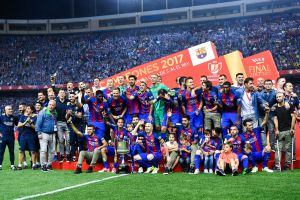 ברצלונה חוגגת זכייה בגביע הספרדי