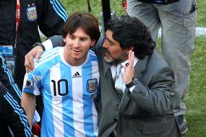 ליאו מסי עם מראדונה