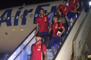 סרחיו ראמוס ושחקני ספרד בישראל