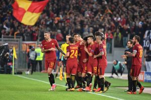 שחקני רומא חוגגים