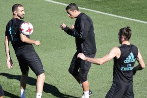 כריסטיאנו רונאלדו עם גארת' בייל וקארים בנזמה