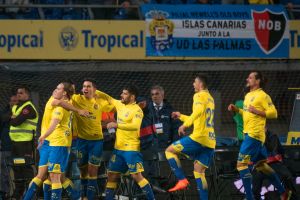 שחקני לאס פלמאס חוגגים