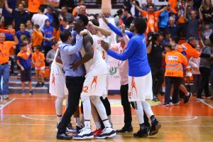 שחקני נס ציונה חוגגים