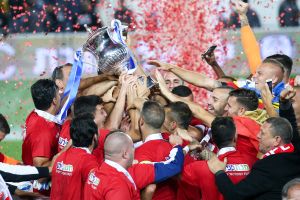 הפועל חיפה חוגגת זכייה בגביע המדינה