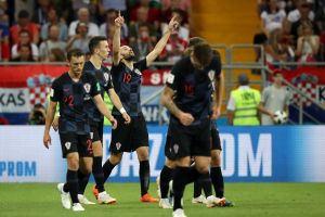 שחקני נבחרת קרואטיה חוגגים