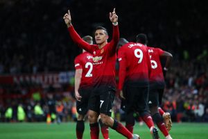 שחקני מנצ'סטר יונייטד חוגגים