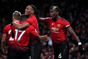 שחקני מנצ'סטר יונייטד חוגגים