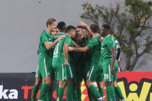 שחקני מכבי חיפה חוגגים