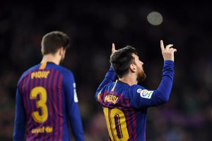 ליאו מסי עם ג'רארד פיקה