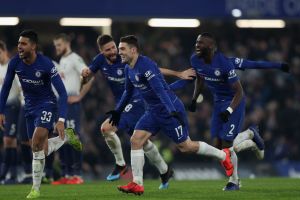 שחקני צ'לסי חוגגים