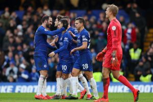 שחקני צ'לסי חוגגים