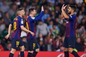 ליאו מסי, לואיס סוארס וג'ורגי אלבה