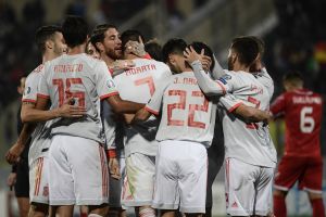 שחקני ספרד חוגגים