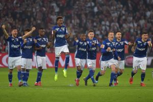 שחקני שטרסבורג חוגגים