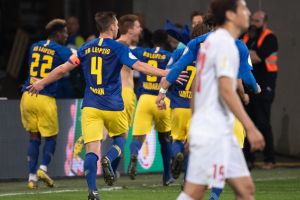 שחקני לייפציג חוגגים