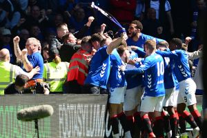 שחקני ריינג'רס חוגגים