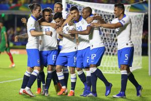 שחקני ברזיל חוגגים