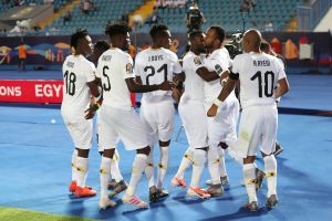 שחקני גאנה חוגגים