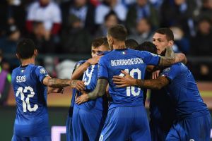 שחקני נבחרת איטליה חוגגים