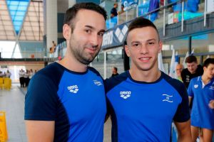 מיכאל לייטרובסקי ומאמן הנבחרת לוקה גברילו