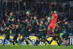 שחקני נבחרת איטליה חוגגים