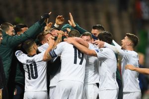 שחקני נבחרת איטליה חוגגים