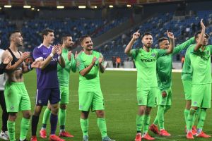 שחקני מכבי חיפה חוגגים