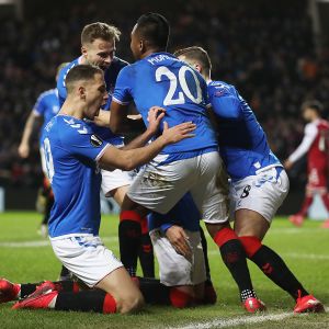 שחקני ריינג'רס חוגגים