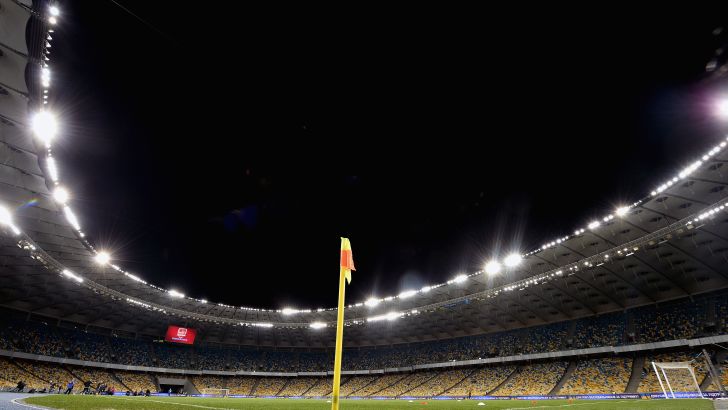 האצטדיון בקייב. פעם ראשונה שהוא יארח גמר בין קבוצות