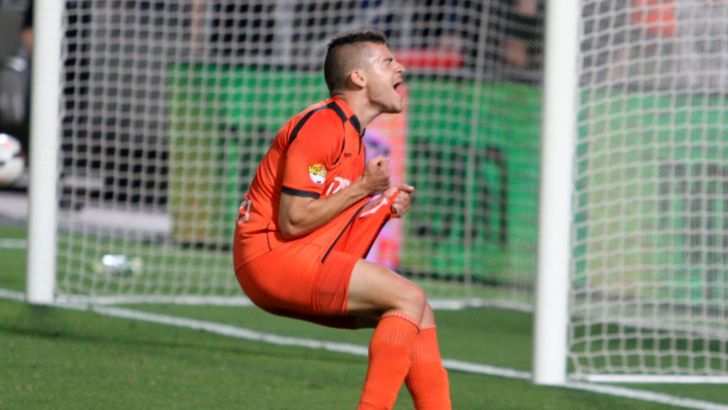 אמיר עגייב במשחק הירידה ב-2014