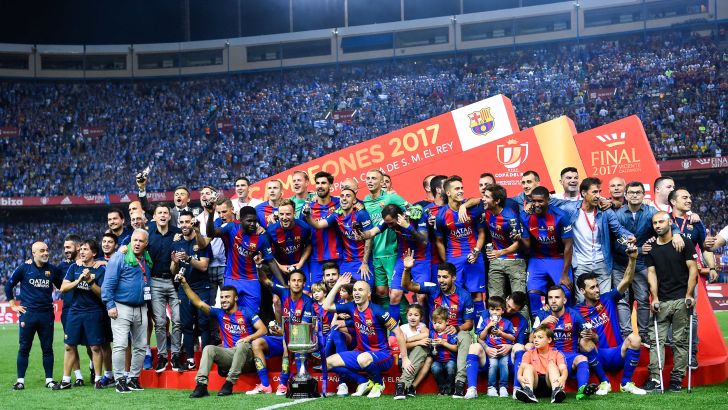 ברצלונה חוגגת זכייה בגביע הספרדי