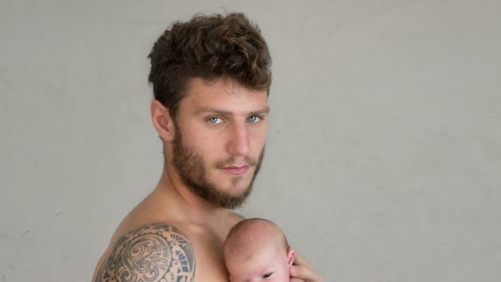 בוריס קליימן עם בנו