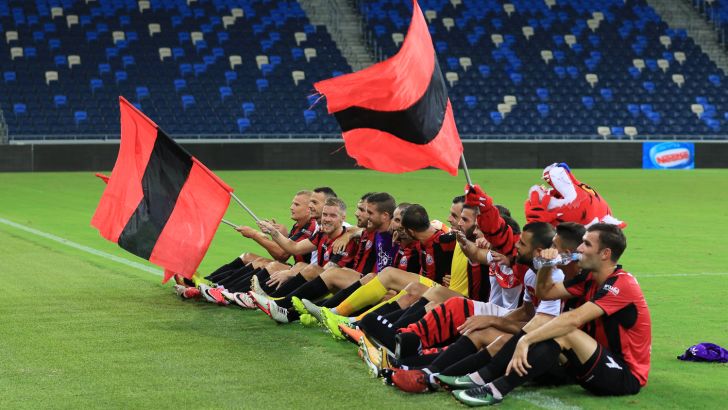 הפועל חיפה חוגגת את המקום הראשון