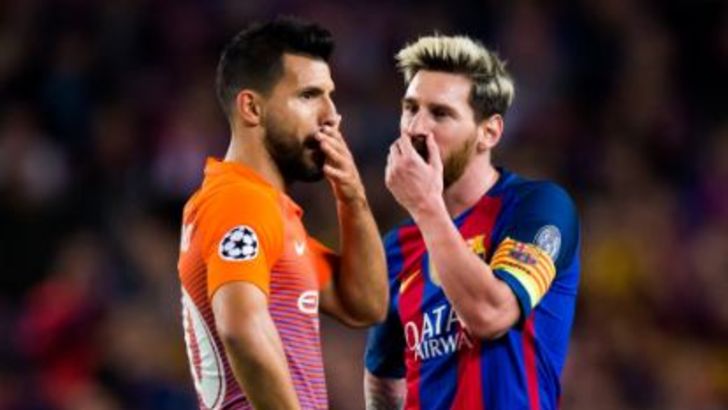 סרחיו אגוארו עם ליאו מסי