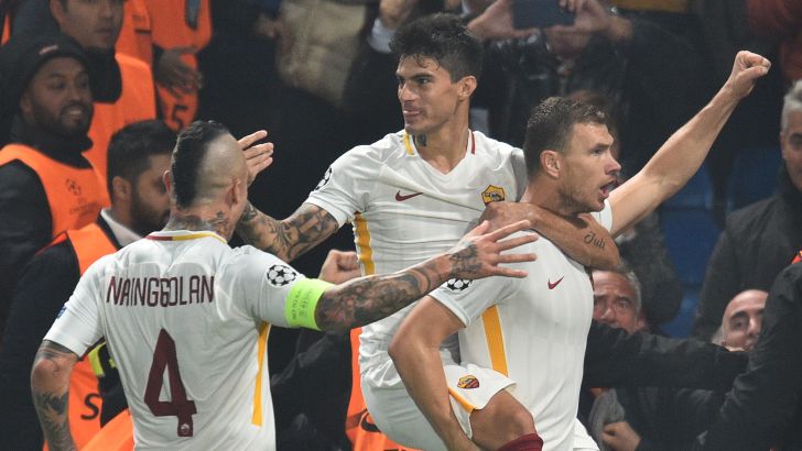 אדין דז'קו חוגג עם רומא