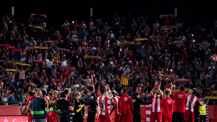 שחקני ג'ירונה חוגגים