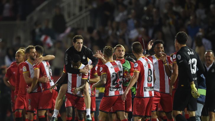 שחקני ג'ירונה חוגגים