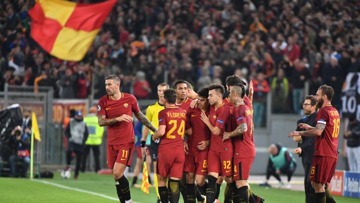 שחקני רומא חוגגים