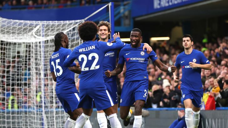 שחקני צ'לסי חוגגים