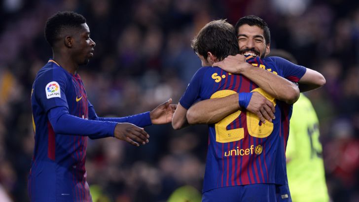 עוסמאן דמבלה, לואיס סוארס, סרג'י רוברטו