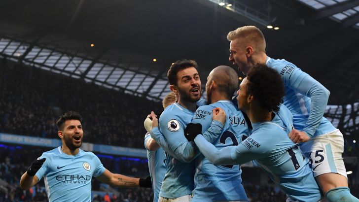 שחקני סיטי חוגגים