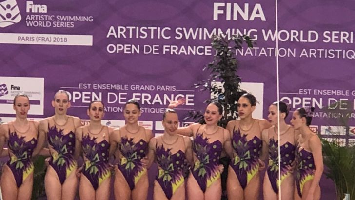 נבחרת ישראל בשחייה אומנותית על הפודיום