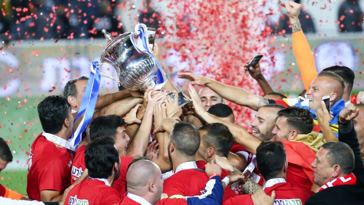 הפועל חיפה חוגגת זכייה בגביע המדינה