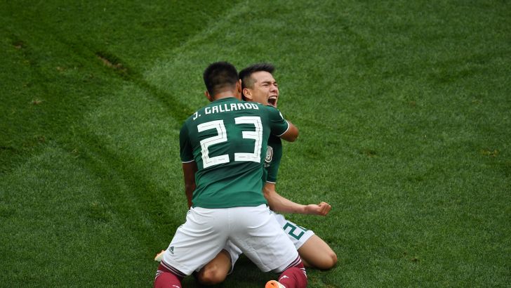 שחקני נבחרת מקסיקו חוגגים