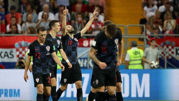 שחקני נבחרת קרואטיה חוגגים