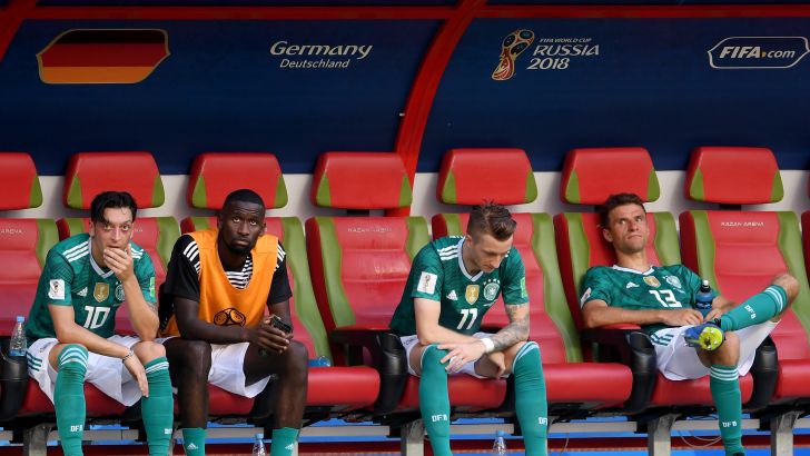 ספסל נבחרת גרמניה אחרי ההדחה