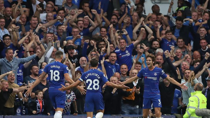 שחקני צ'לסי חוגגים